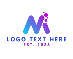Chatting - Startup Messaging App Letter M logo design