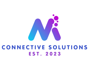 Communicate - Startup Messaging App Letter M logo design