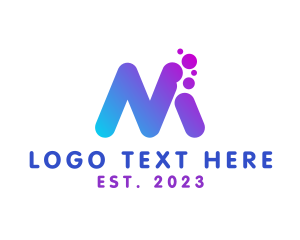 Application - Startup Messaging App Letter M logo design