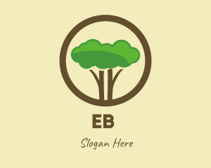 Natural - Round Tree Cloud Safari logo design