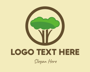 Garden - Round Tree Cloud Safari logo design