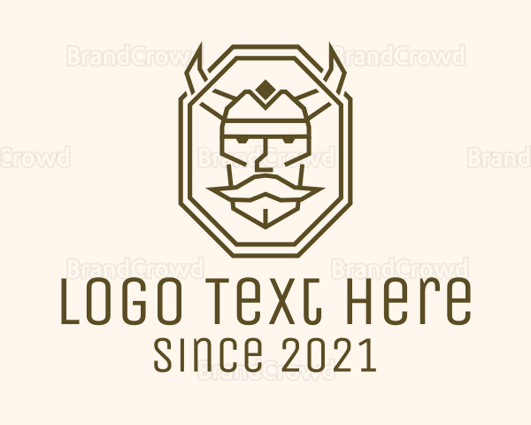Viking Head Badge Logo