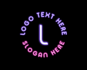Lighting - Digital Neon Technology logo design
