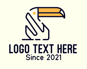 Animal - Minimalist Toucan Outline logo design