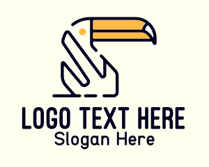 Minimalist Toucan Outline Logo