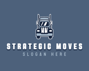 Cargo Trailer Truck Vehicle logo design