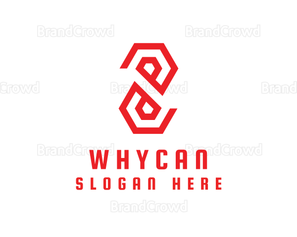 Geometric Polygon Number 8 Logo