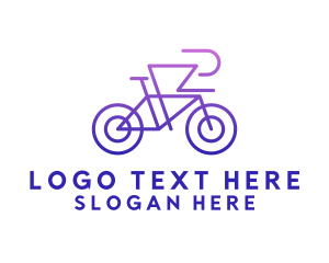 Cycling - Purple Cycling Team logo design