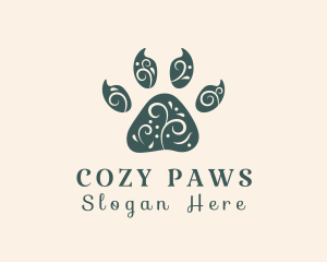 Elegant Animal Paw Print logo design