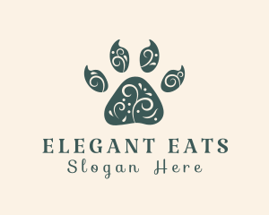 Elegant Animal Paw Print logo design