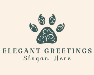 Elegant Animal Paw Print logo design