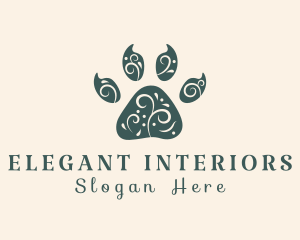 Elegant Animal Paw Print logo design