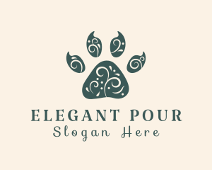 Elegant Animal Paw Print logo design