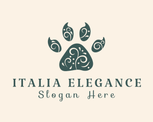 Elegant Animal Paw Print logo design