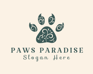 Elegant Animal Paw Print logo design