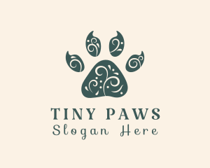 Elegant Animal Paw Print logo design