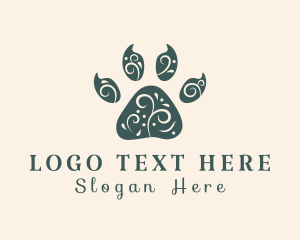 Impression - Elegant Animal Paw Print logo design