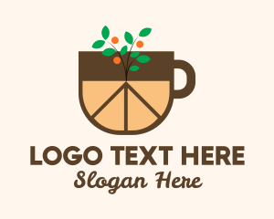 Juice Stand - Orange Plant Cup logo design