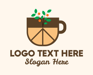 Tea - Orange Plant Cup logo design