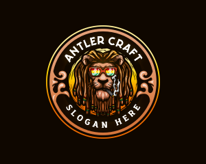 Jamaican Lion Smoke logo design