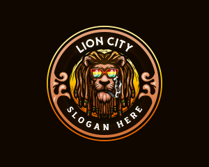 Jamaican Lion Smoke logo design