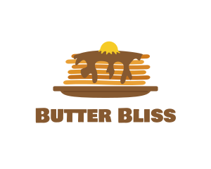 Butter - Fluffy Breakfast Pancakes logo design