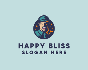 Happy Human Man logo design