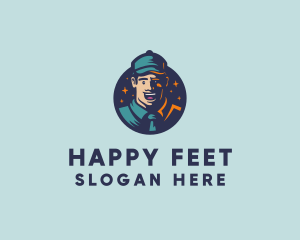 Happy Human Man logo design