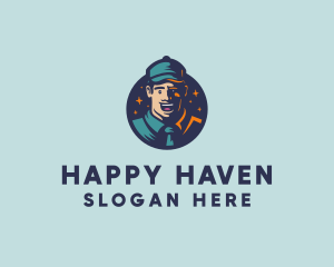 Happy Human Man logo design