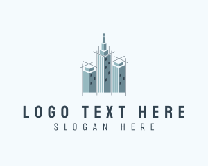 Condominium - Cityscape Building Structure logo design