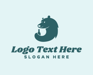 Liquor - Bear Beer Bottle logo design