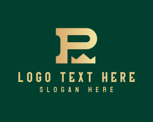 Boutique - Royal Crown Letter P logo design