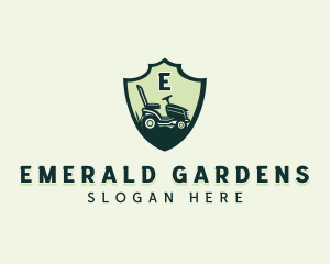 Lawn Mower Landscaping Gardening logo design