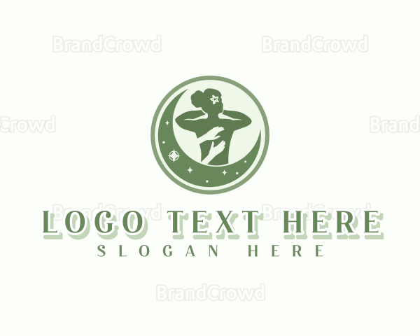 Spa Massage Woman Logo