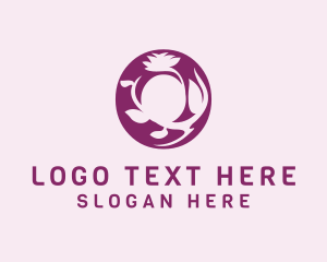 Purple - Flower Garden Letter O logo design