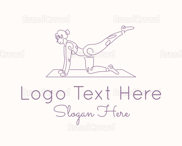 Yoga Woman Monoline Logo