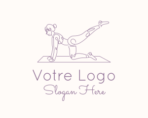 Yoga Woman Monoline Logo