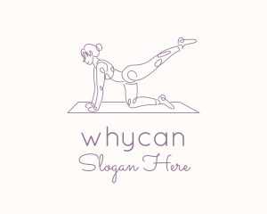 Yoga Woman Monoline Logo