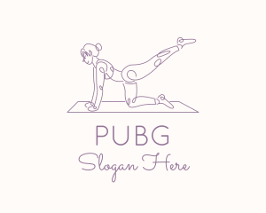 Yogi - Yoga Woman Monoline logo design