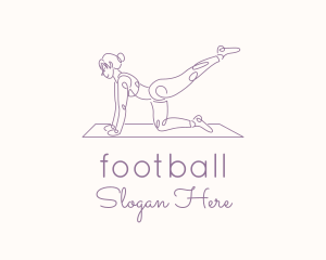 Violet - Yoga Woman Monoline logo design