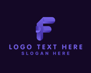 Letter F - Creative Media Advertising logo design