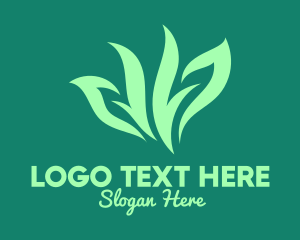 Salad - Green Organic Herb logo design