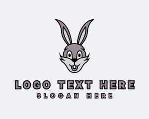 Veterinarian - Cartoon Rabbit Tooth logo design