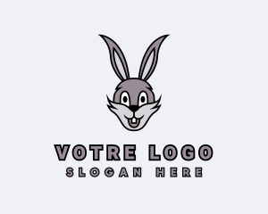 Rabbit - Cartoon Rabbit Tooth logo design