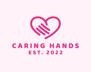 Care Heart Hand logo design