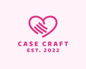 Romance - Care Heart Hand logo design