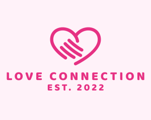 Romance - Care Heart Hand logo design
