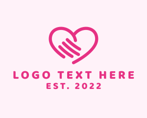 Date - Care Heart Hand logo design