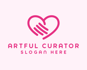 Care Heart Hand logo design