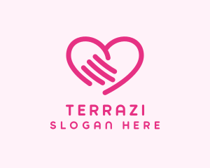 Care Heart Hand logo design